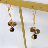 tiger eye chain earrings 