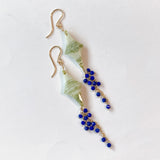 グリーンジャスパーとラピスラズリのピアス