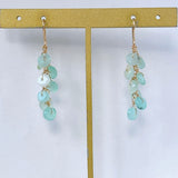 ペルーブルーオパールのしゃらしゃらピアス