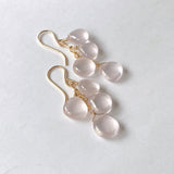 スターローズクォーツのピアス