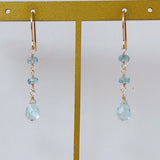 アクアマリンのコンパクトピアス