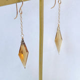 【鈴木様専用】ロゼンジステップカットシトリンのシンプルピアス