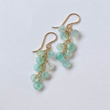 ペルーブルーオパールのしゃらしゃらピアス