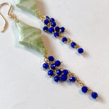 グリーンジャスパーとラピスラズリのピアス