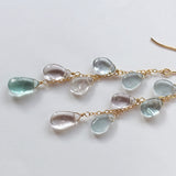 アフガニスタンフローライトの5連ピアス