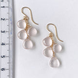 スターローズクォーツのピアス