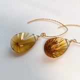 大粒ビアクォーツの一粒ピアス