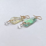 【saori様専用】ローマングラスとハーキマーのピアス