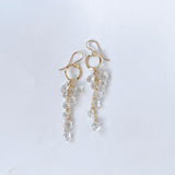 両剣水晶のリングロングピアス