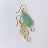 【saori様専用】ローマングラスとハーキマーのピアス