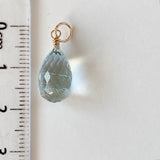 Large aquamarine pendant top 