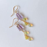 ametrine and opal drop earrings 