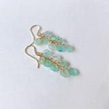 ペルーブルーオパールのしゃらしゃらピアス