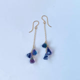 フローライトのトリプルピアス