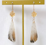 dendrite agate and citrine earrings