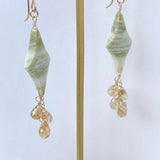 【鈴木様専用】グリーンジャスパーとルチルクォーツのピアス