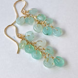 ペルーブルーオパールのしゃらしゃらピアス