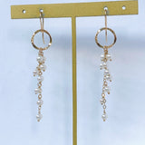 淡水パールのリングロングピアス