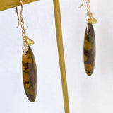 fruit jasper and sapphire earrings