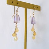 ametrine and opal drop earrings 