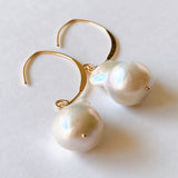 Oyster baroque pearl earrings