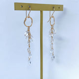 両剣水晶のリングロングピアス