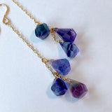 フローライトのトリプルピアス