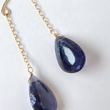 アイオライトのシンプルピアス