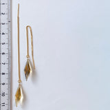 ロゼンジステップカットシトリンのアメリカンピアス