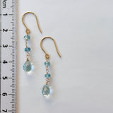 アクアマリンのコンパクトピアス