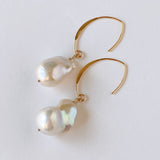 Oyster baroque pearl earrings