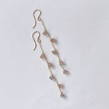 バイカラートルマリンのロングピアス