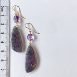 grape agate and amethyst earrings