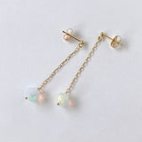 【YN様専用】ラウンドカットオパールのシンプルポストピアス