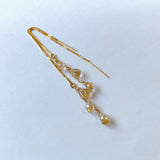 ルチルクォーツのアメリカンピアス