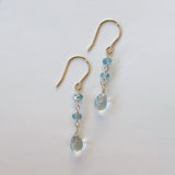 アクアマリンのコンパクトピアス