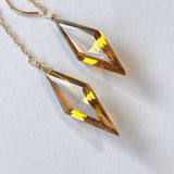 【鈴木様専用】ロゼンジステップカットシトリンのシンプルピアス