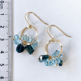 ブルートパーズのリングピアス