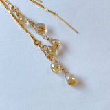 ルチルクォーツのアメリカンピアス