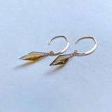 ロゼンジステップカットシトリンの一粒ピアスB