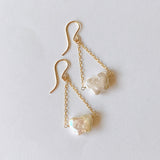 butterfly pearl swing earrings 