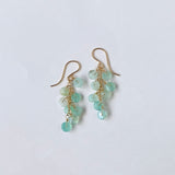 ペルーブルーオパールのしゃらしゃらピアス