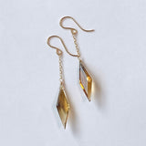 【鈴木様専用】ロゼンジステップカットシトリンのシンプルピアス