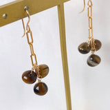 tiger eye chain earrings 