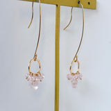 モルガナイトのリングピアス