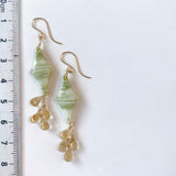 【鈴木様専用】グリーンジャスパーとルチルクォーツのピアス