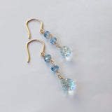 アクアマリンのコンパクトピアス