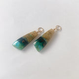 オパライズドウッドの一石ピアスチャーム