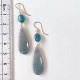 Grape agate and grandidierite earrings 6-27 