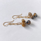 tiger eye chain earrings 